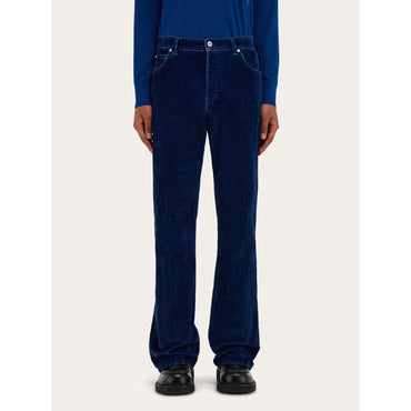 Five Pocket Trousers - Men - Teal Blue