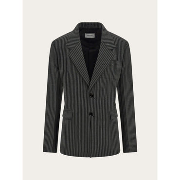 Single Breasted Blazer - Men - Black/Charcoal Grey