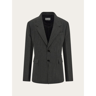 Single Breasted Blazer - Men - Black/Charcoal Grey