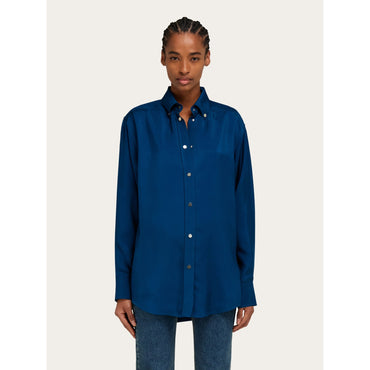 Long Sleeved Shirt - Ladies - Teal Blue