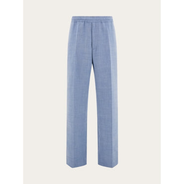 Drawstring Trouser - Men - Denim/White