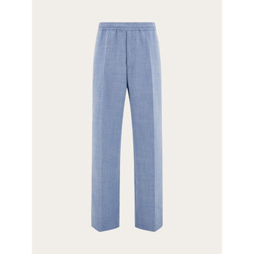 Drawstring Trouser - Men - Denim/White