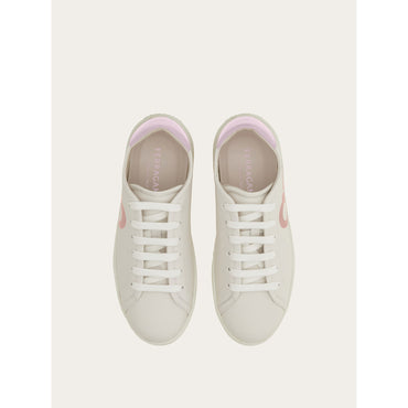 Double Gancini Sneaker - Ladies - White/Pink