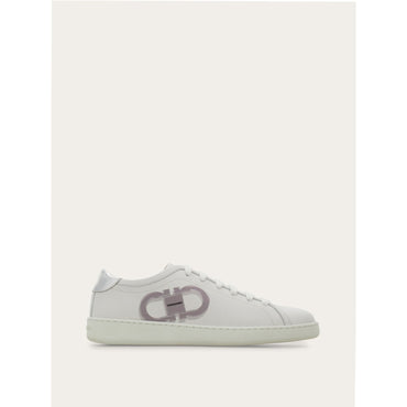 Double Gancini Sneaker - Ladies - White/Ice