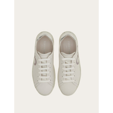 Double Gancini Sneaker - Ladies - White/Ice