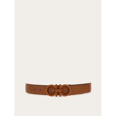Reversible And Adjustable Gancini Belt - Men - Sella/Black