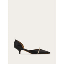 Mini Bow Mid Heel Pump - Ladies - Black
