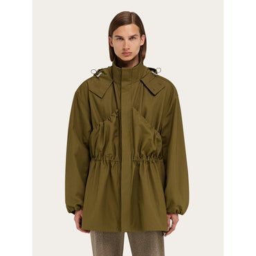 Cropped Parka - Men - Olive Green