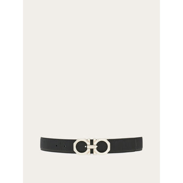 Reversible And Adjustable Gancini Belt - Men - Black/Olive Green