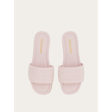 Logo Embellished Slide - Ladies - Cotton Candy