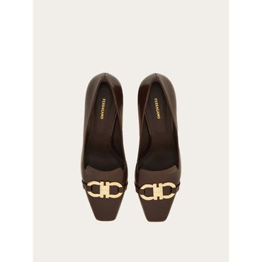 Gancini Ornament Pump - Ladies - Testa Di Moro