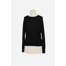 Pull Round Collar Cachemire Soie - Noir
