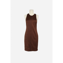 ROBE DUCHESSE STRETCH - MARRON