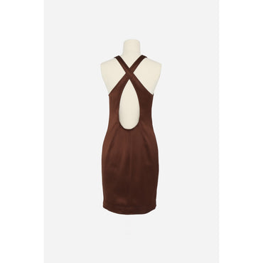 Robe Duchesse Stretch - Marron
