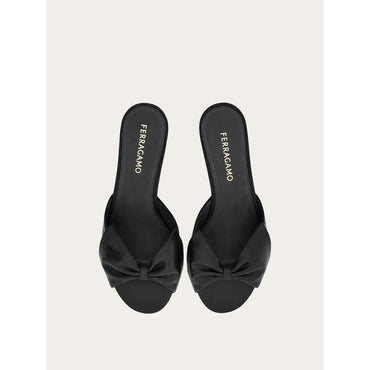 Soft Bow Slide - Ladies - Black