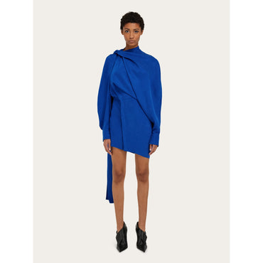 Asymmetric Mini Dress - Ladies - Klein Blue