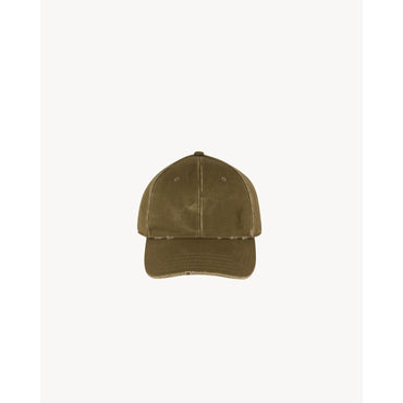 WASHED DENIM 6P CAP WITH YSL E - DK BURNT CHO/NERO