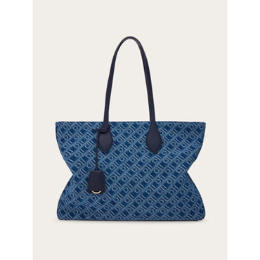 Ferragamo Monogram Star-Shaped Tote Bag (L) - Ladies - Denim