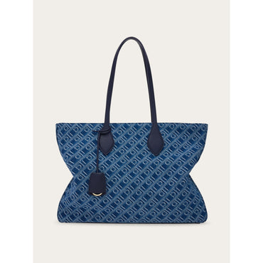 Ferragamo Monogram Star-Shaped Tote Bag (L) - Ladies - Denim