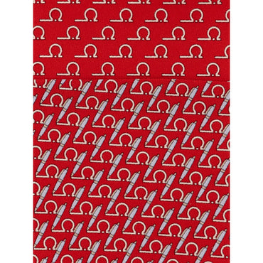 Writer Print Silk Tie - Men - Red