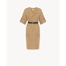 Robe Twill De Coton - Beige Fonce