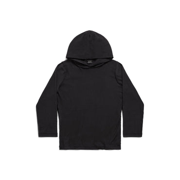 Inside Out Long Sleeve Hooded T-Shirt - Faded Black/White