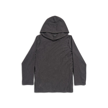 Inside Out Long Sleeve Hooded T-Shirt - Dark Heather Grey