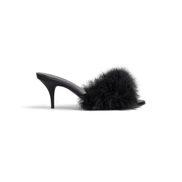 Boudoir Sandal M70 Feathers - Black