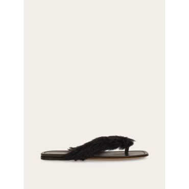 Thong Sandal With Fur Detail - Ladies - Testa Di Moro
