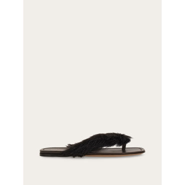 Thong Sandal With Fur Detail - Ladies - Testa Di Moro
