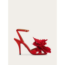 Flower Embellished High Heel Sandal - Ladies - Flame Red/Lipstick Red