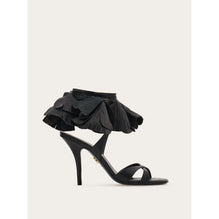 Flower Embellished High Heel Sandal - Ladies - Black