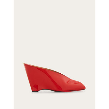 Peep Toe Mule - Ladies - Flame Red
