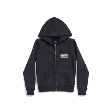 Small Zip-Up Hoodie - Faded Black