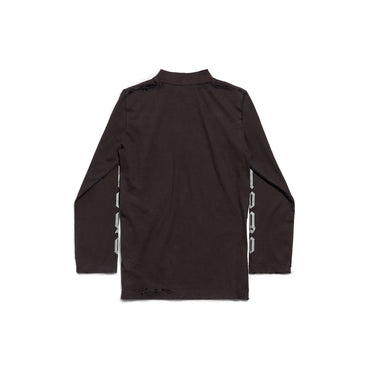 L/S Fitted T-Shirt - Washed Black/Grey