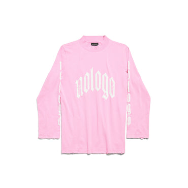 L/S Fitted T-Shirt - Light Pink/White