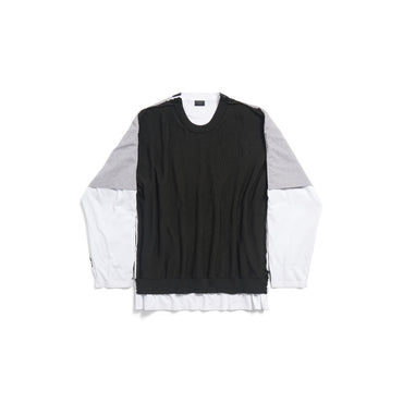 Hybrid Large Sweater - Black/White/Grey