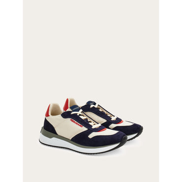 Low Cut Sneaker - Men - White/Navy/Red