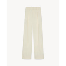 Pantalon Toile De Coton Satine - Blanc Casse