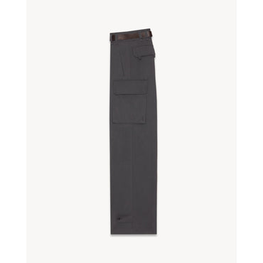 Pantalon Twill De Cotonintu - Gris Fonce