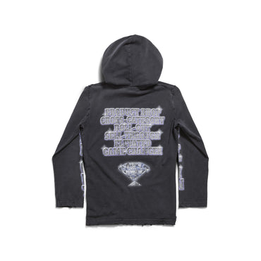 L/S Hooded T-Shirt - Faded Black