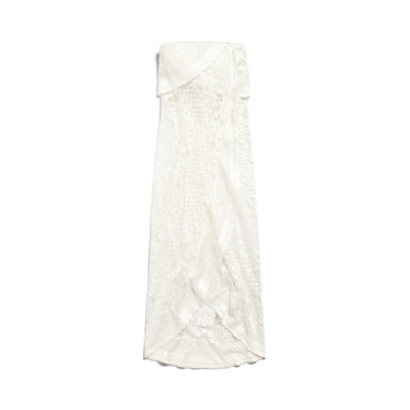 Upcycled Tablecloth Dress - Ecru