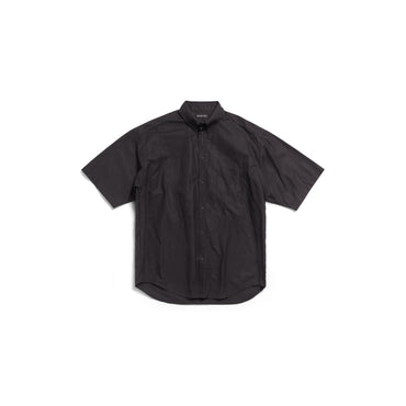 Short Sleeve Large Fit Shirt - Black