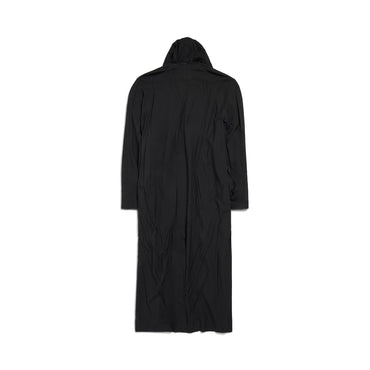 Raglan Hooded Coat - Black
