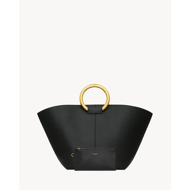 YSL BO PANIER W_SYRAH CALF C/ - NERO/LIGHT BRONZE