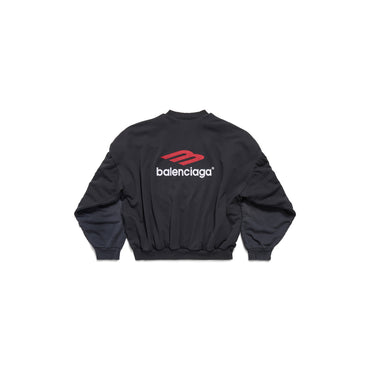 Double Front Crewneck - Wash Black/Fade Blck
