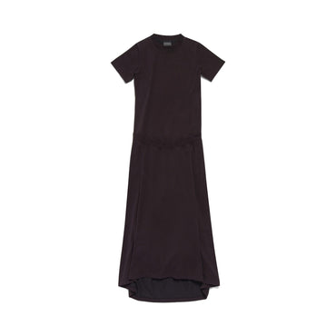Patched T-Shirt Dress - Washed Black