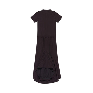 Patched T-Shirt Dress - Washed Black