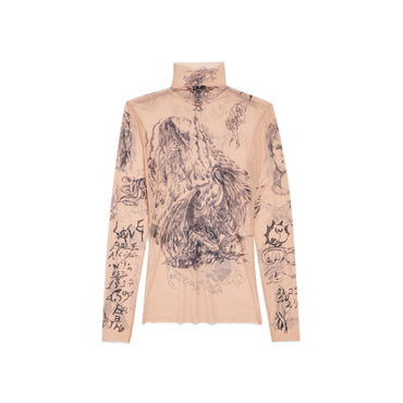 Tatoo L/S Top - Light Beige