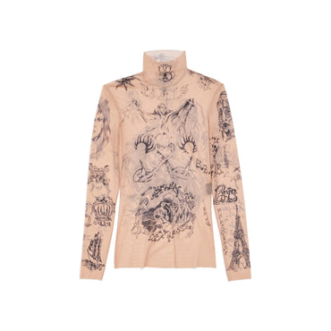 Tatoo L/S Top - Light Beige